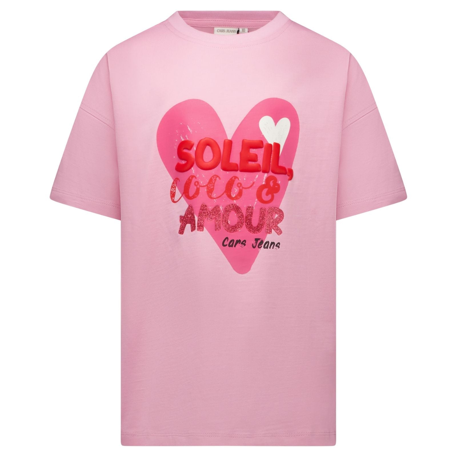Lichtroze print t-shirt Clozia - Capuchon Fashion