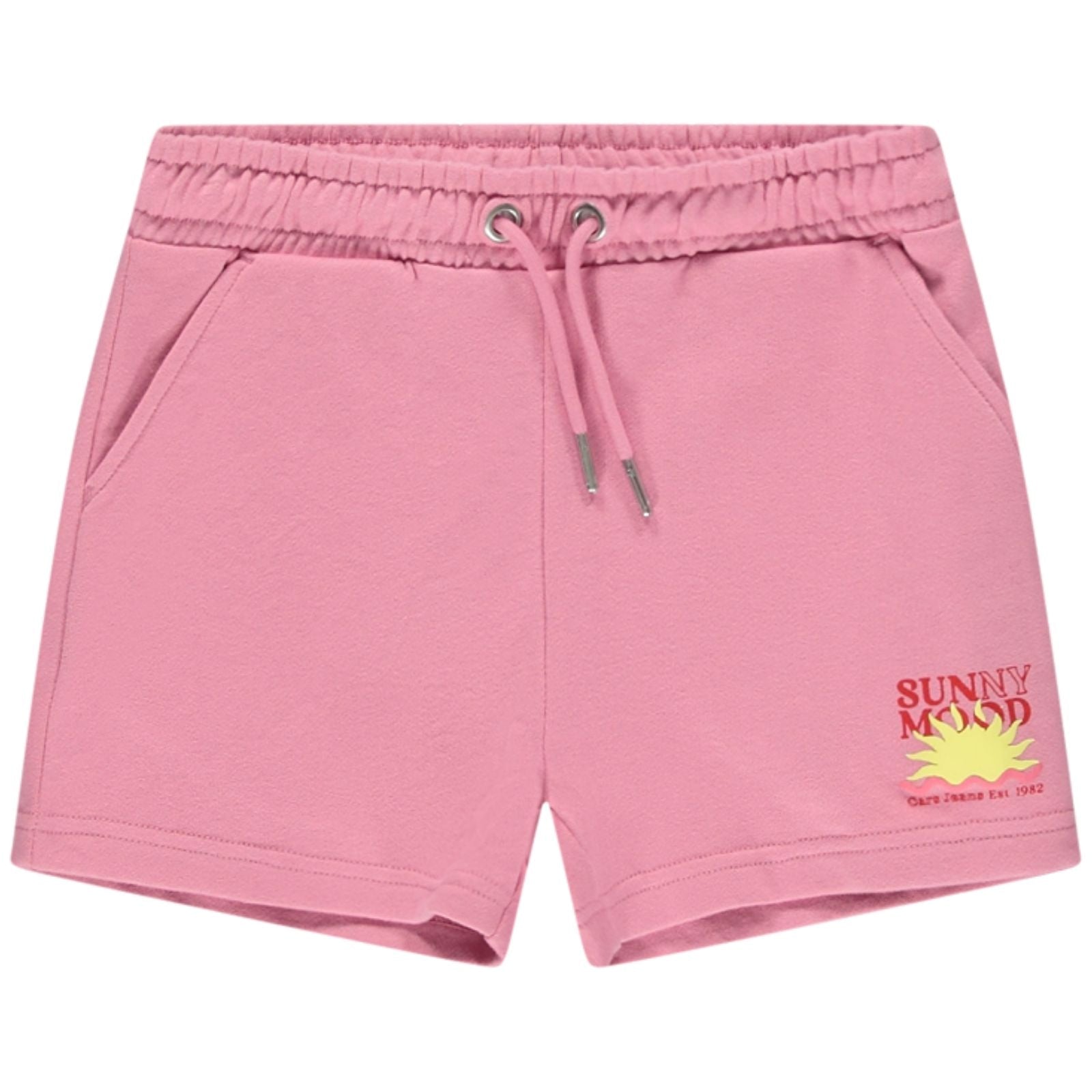 Lichtroze sweatstof short Sanny - Capuchon Fashion