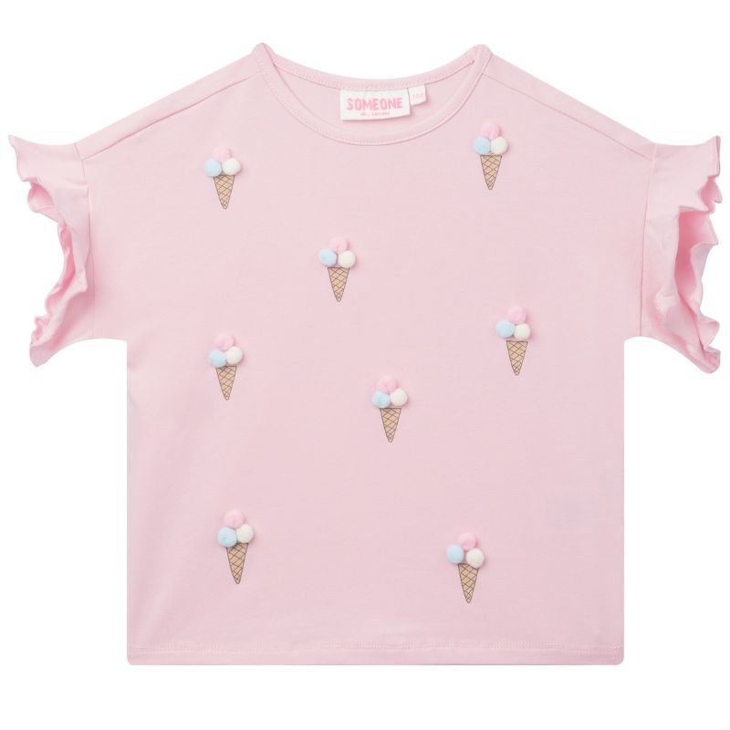 Lichtroze t-shirt Millie - Capuchon Fashion