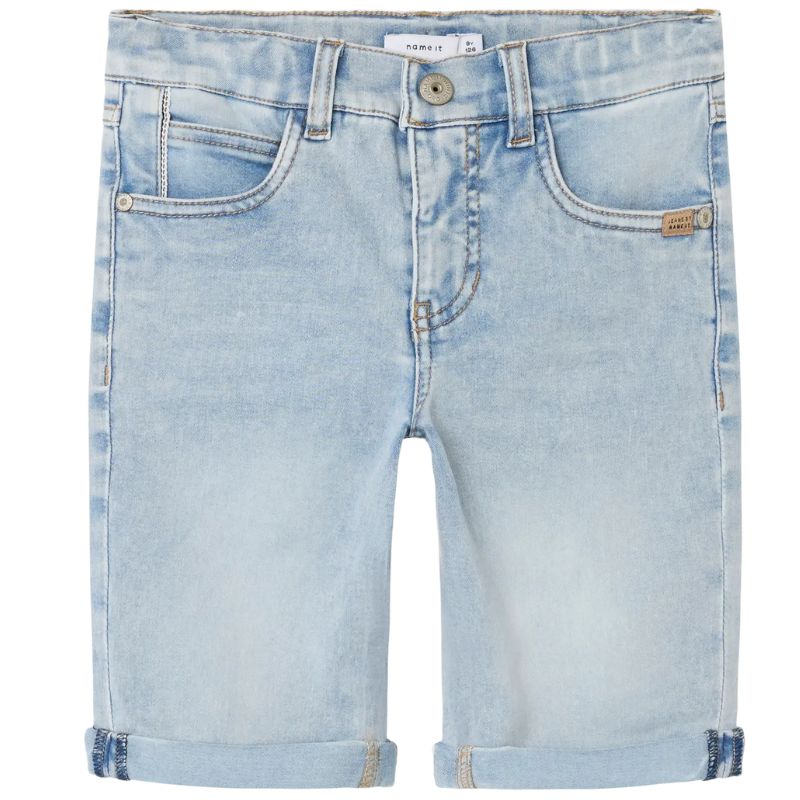 Light Blue Bleached Denim korte broek Theo Clas - Capuchon Fashion