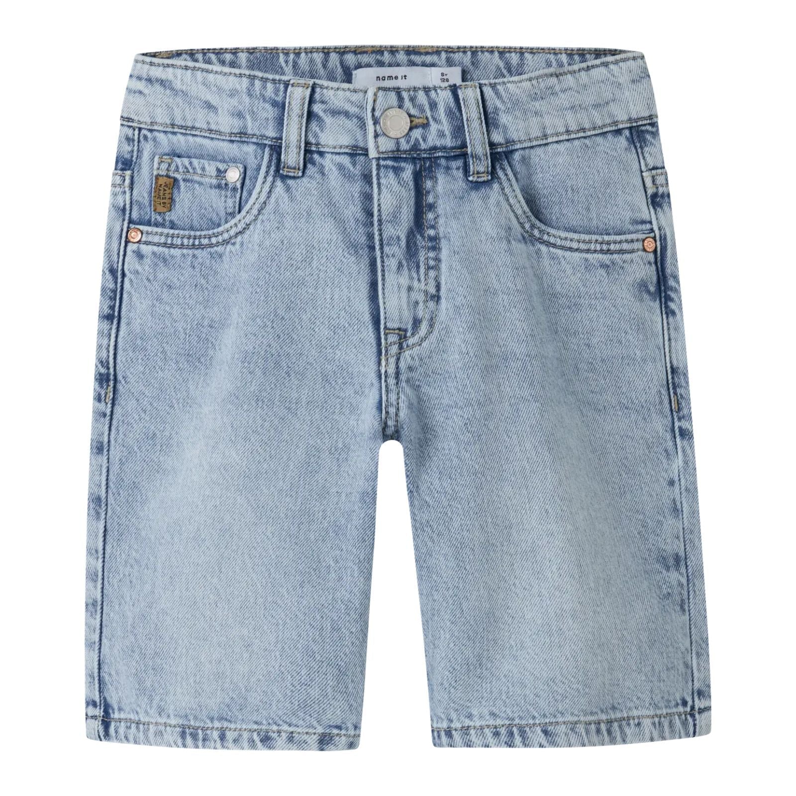 Light Blue Bleached Denim regular short Ryan - Capuchon Fashion