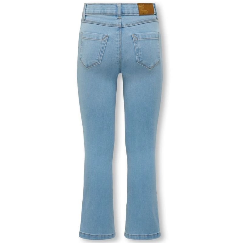 Light Blue Denim flared jeans Royal Flower - Capuchon Fashion
