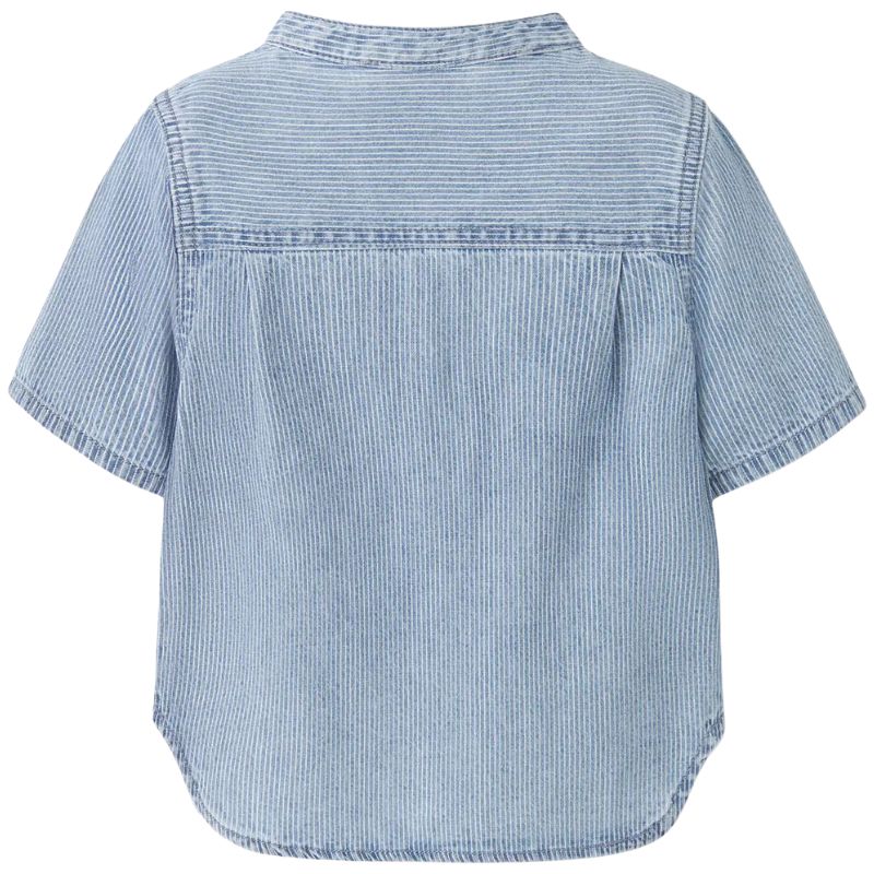 Light Blue Denim gestreept shirt Hans - Capuchon Fashion