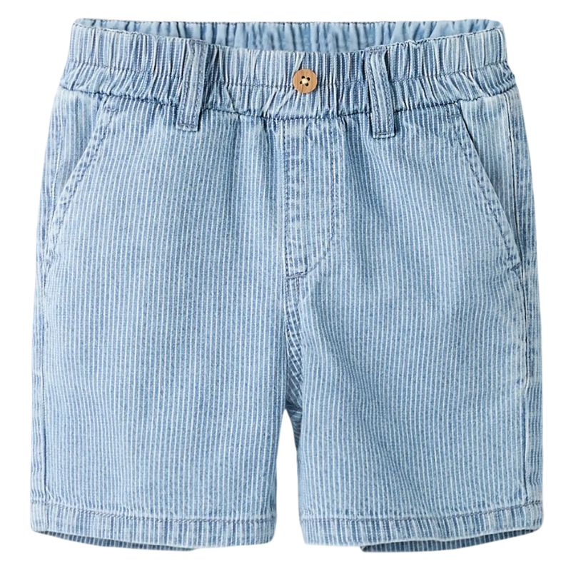 Light Blue Denim jog stripe denim short Ryan - Capuchon Fashion