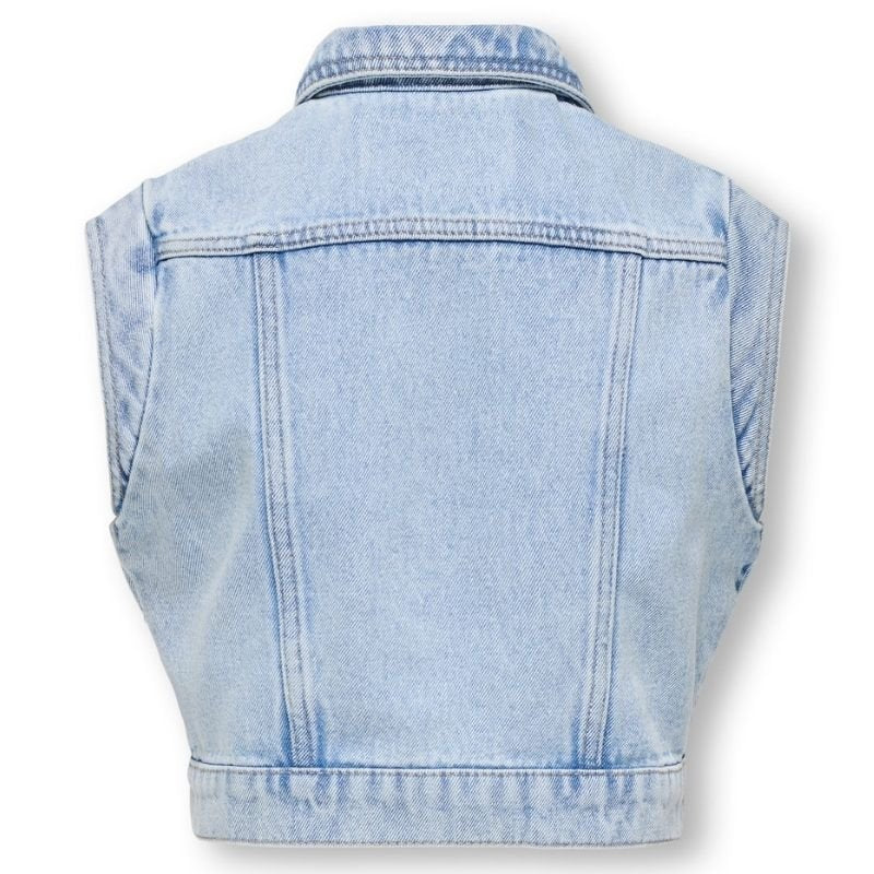 Light Blue Denim regular fit gilet Brody - Capuchon Fashion