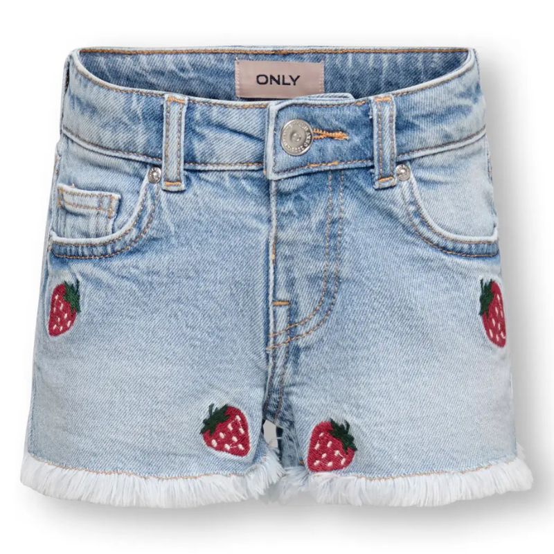 Light Blue Denim straight fit short Robyn - Capuchon Fashion