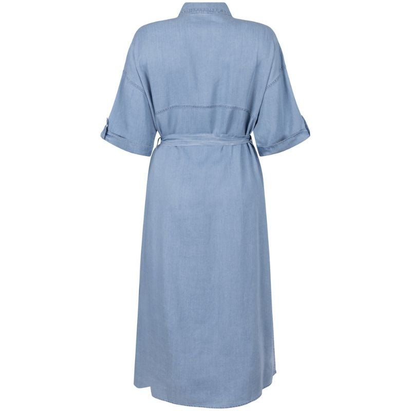 Light Denim viscose denim jurk Roos - Capuchon Fashion