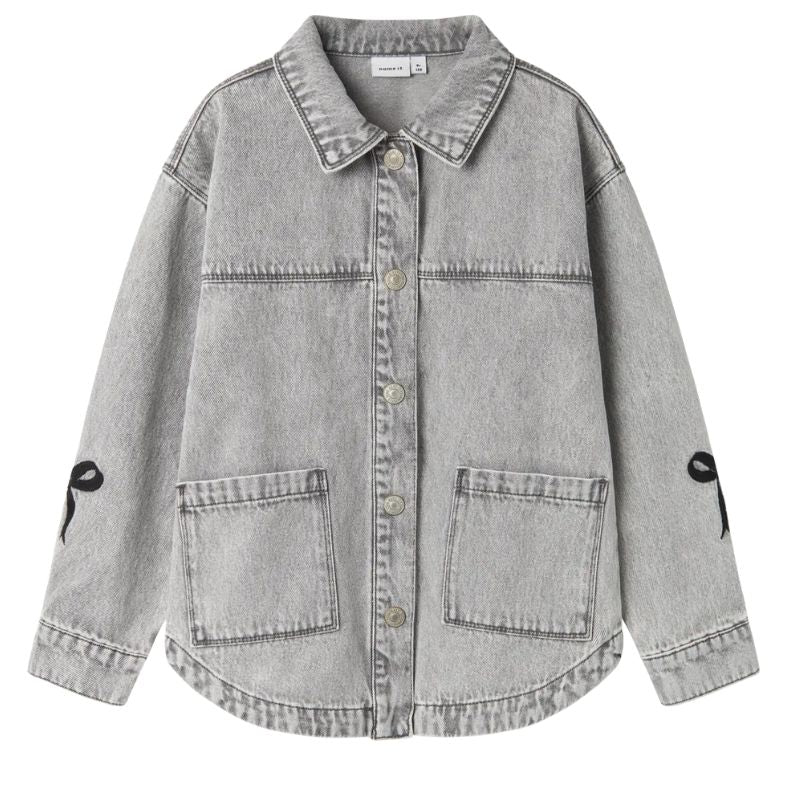 Light Grey Denim jacket Gloria - Capuchon Fashion