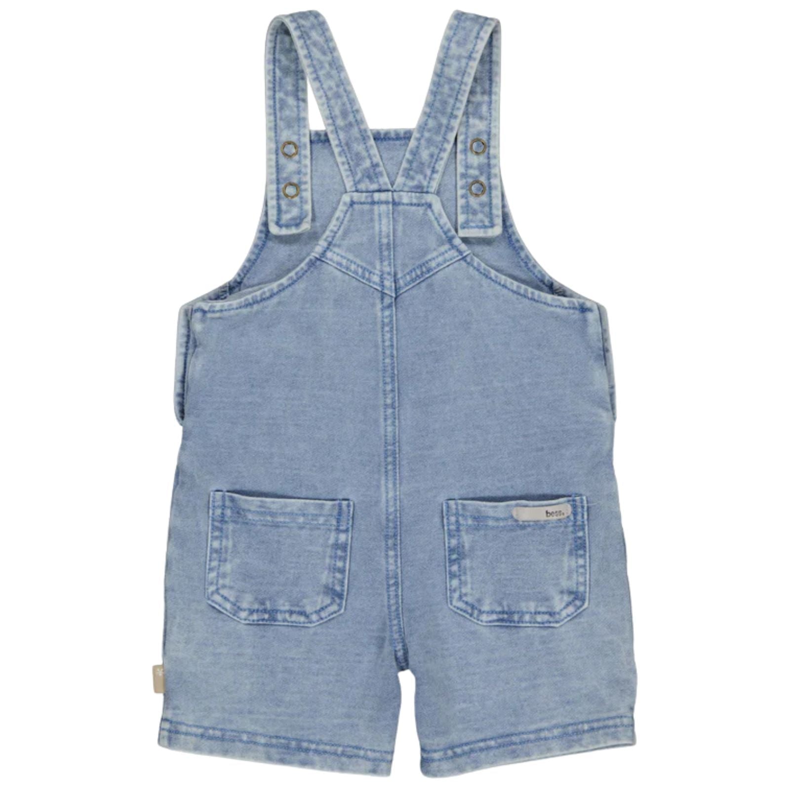 Light Wash salopette Short Jog Denim 261080 - Capuchon Fashion