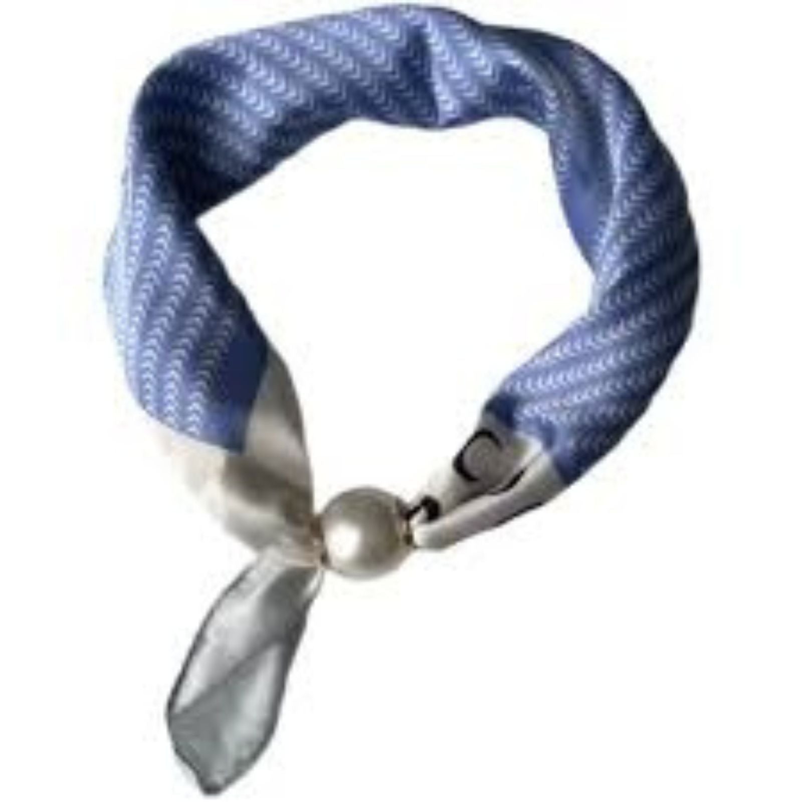 Lightblue-white parel sjaaltje Chloe - Capuchon Fashion