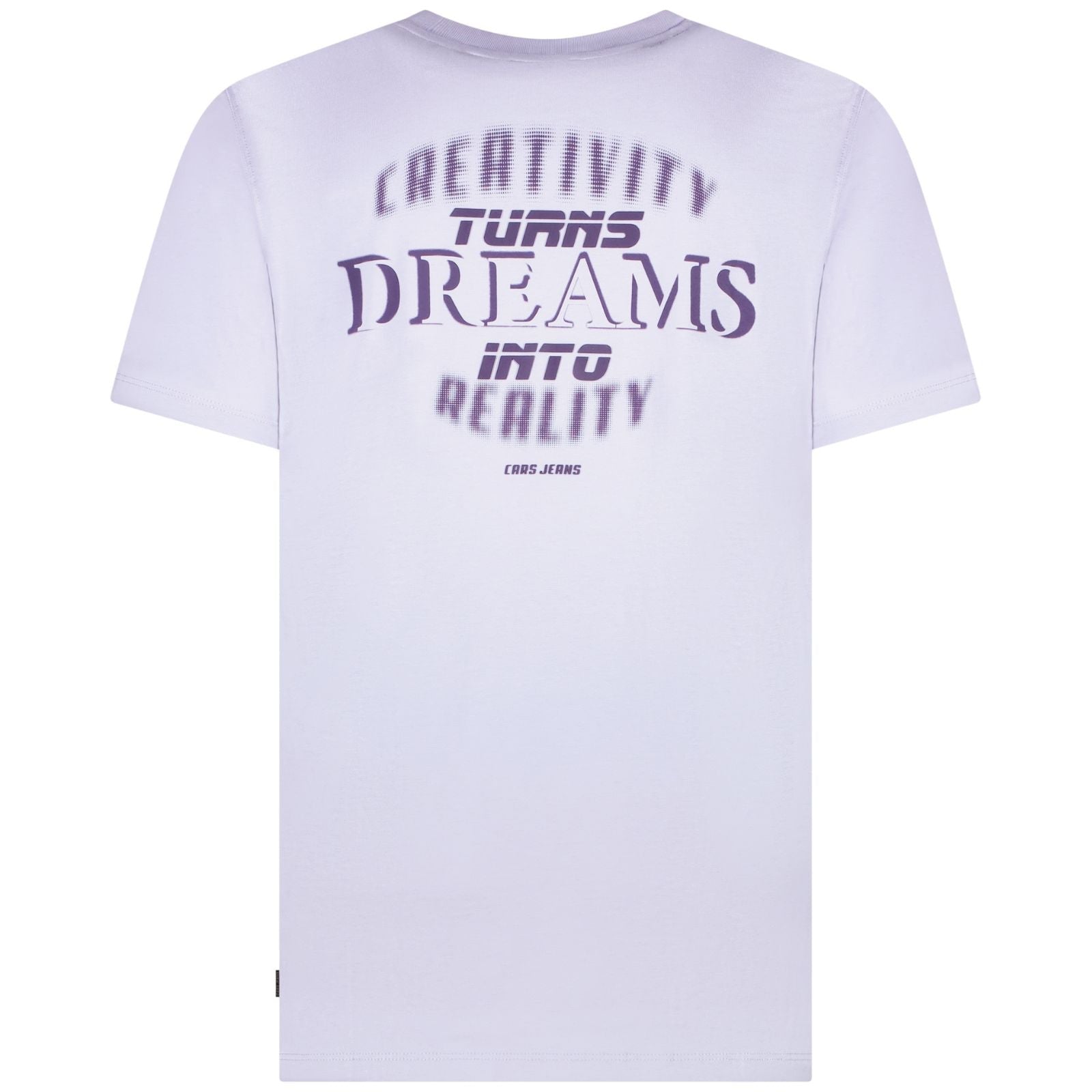 Lila ronde hals backprint t-shirt Axor - Capuchon Fashion