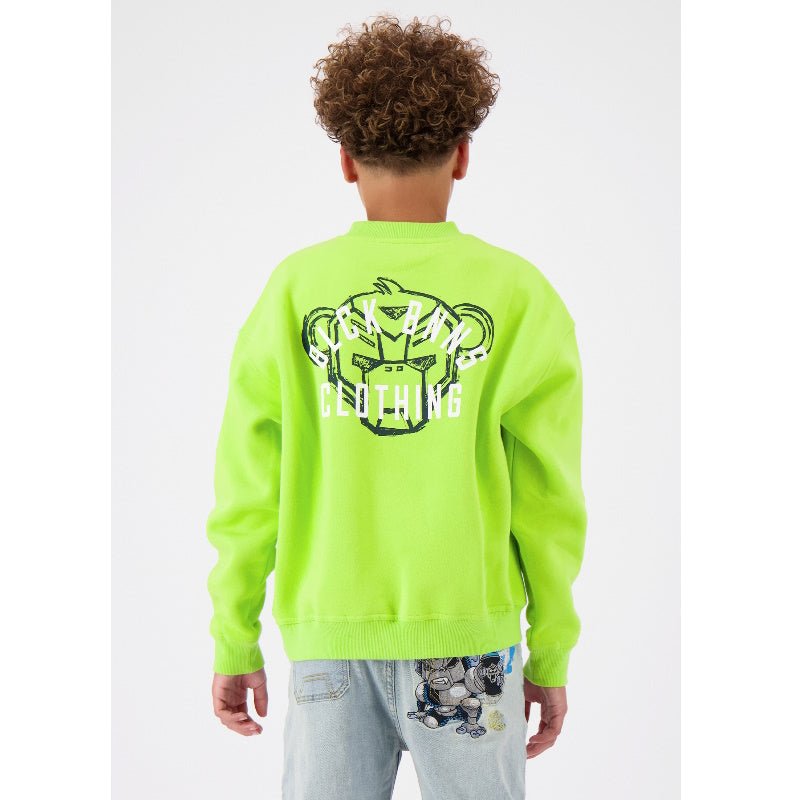 Lime crewneck Arch Convoy - Capuchon Fashion