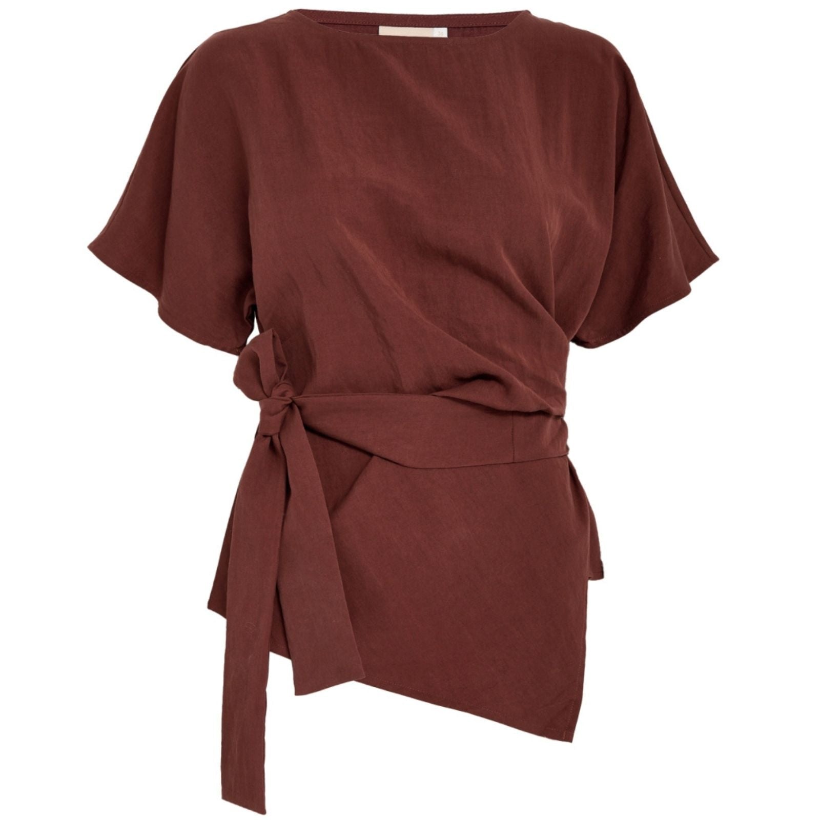 Maroon Red lyocell blouse Rebecca - Capuchon Fashion