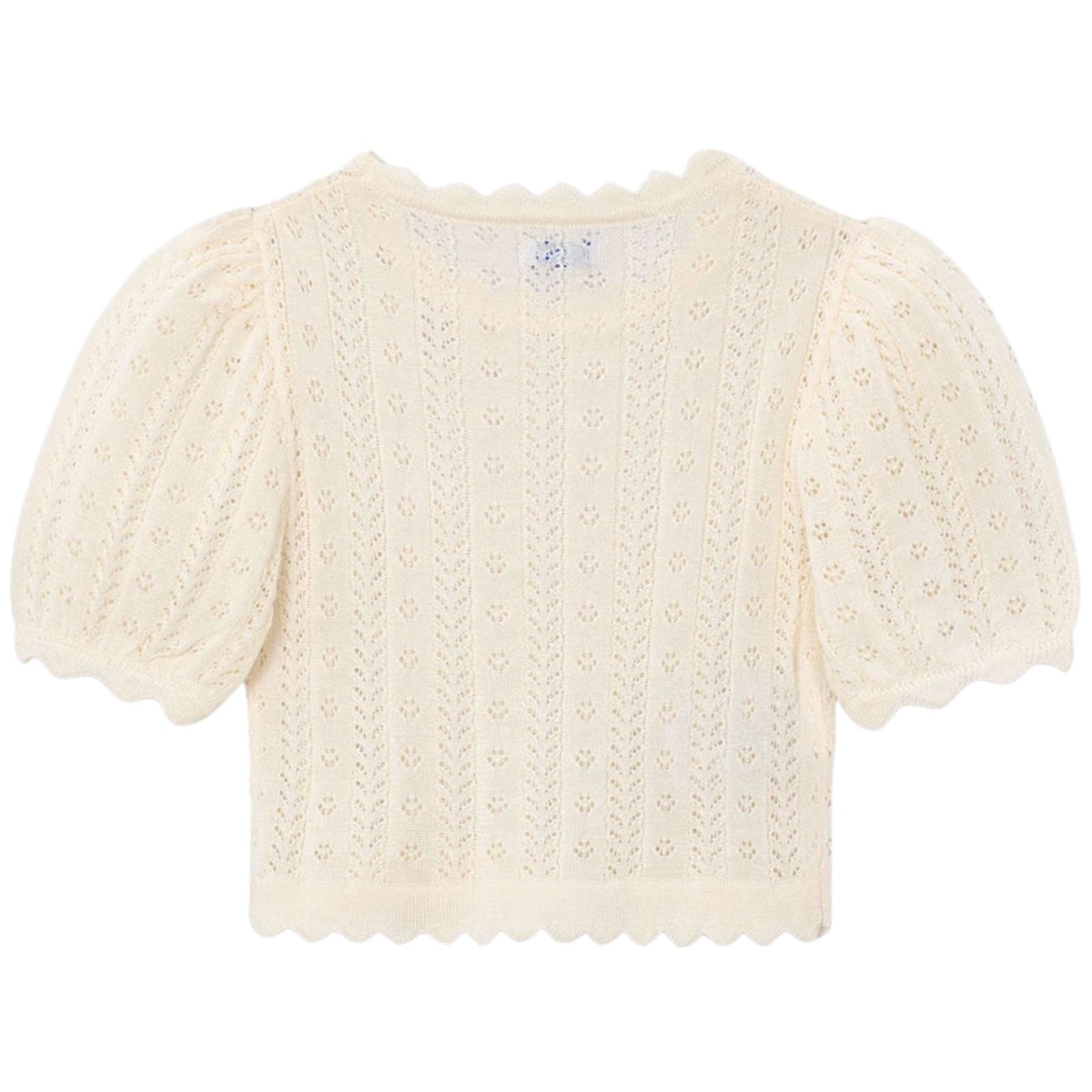 Beige korte mouw knit t-shirt 3003