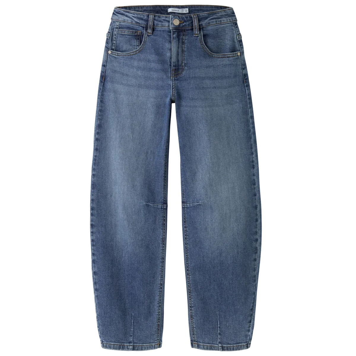Medium Blue Denim barrel fit jeans Bella - Capuchon Fashion