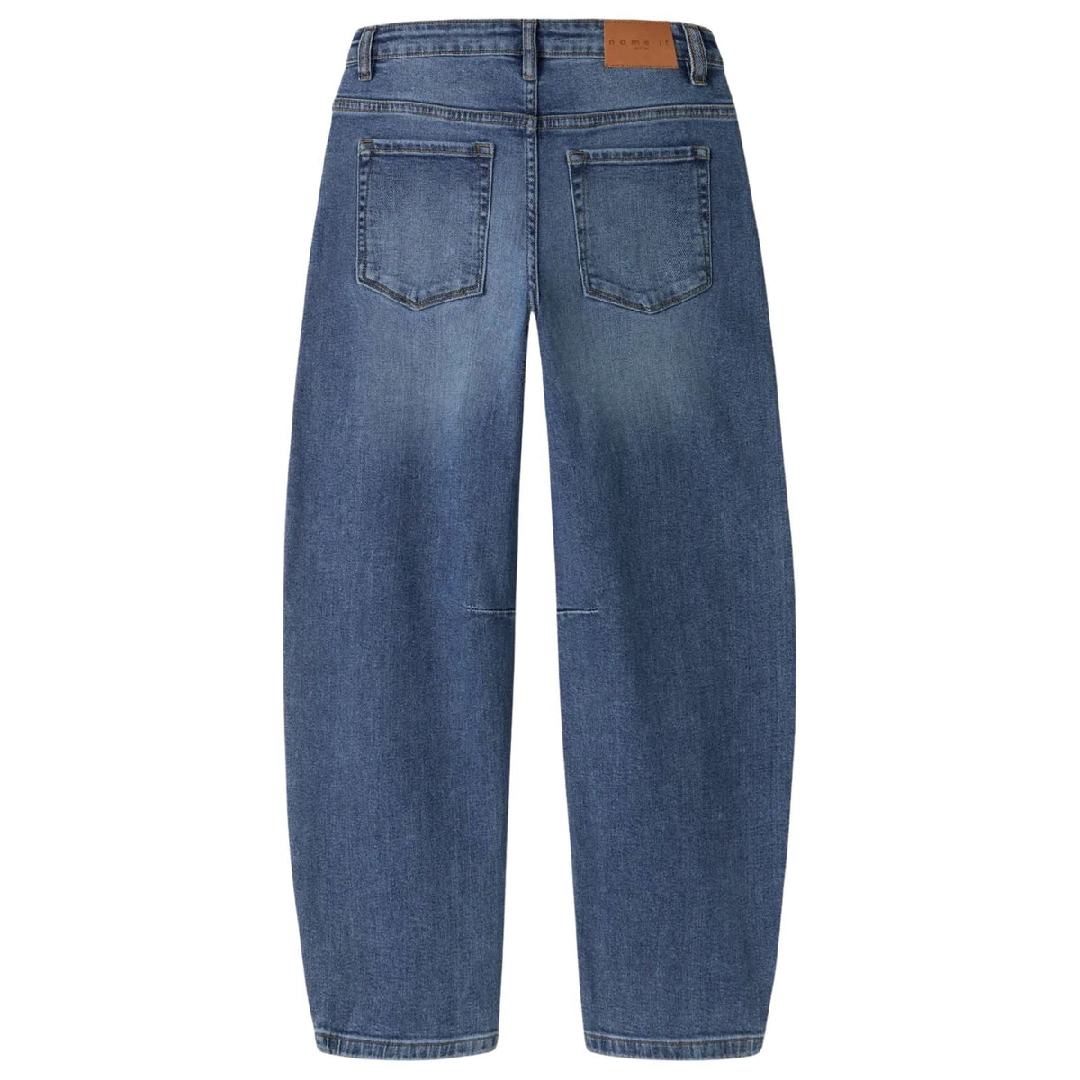 Medium Blue Denim barrel fit jeans Bella - Capuchon Fashion