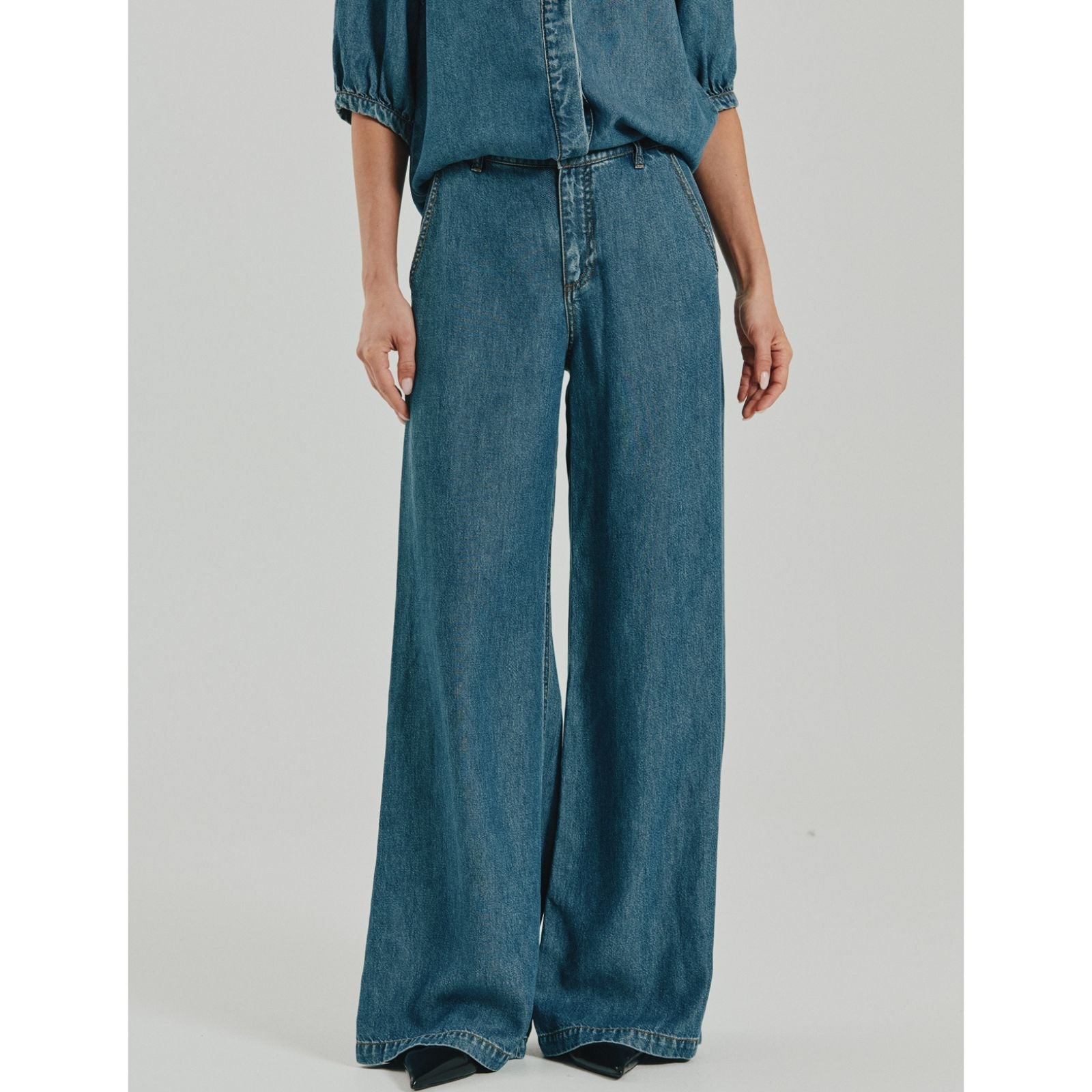 Medium Blue Denim lyocell jeans Milo - Capuchon Fashion