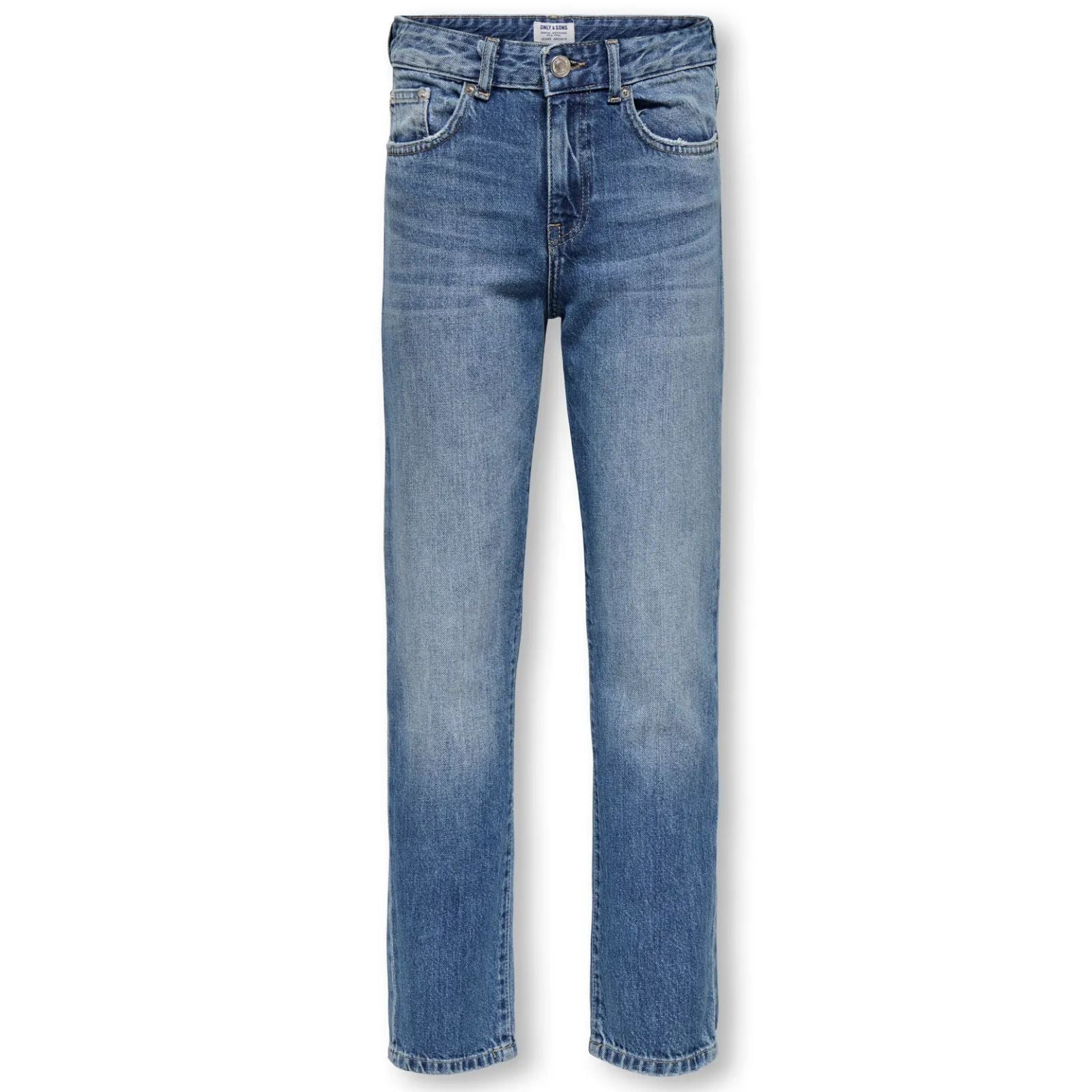Medium Blue Denim straight fit jeans Edge - Capuchon Fashion