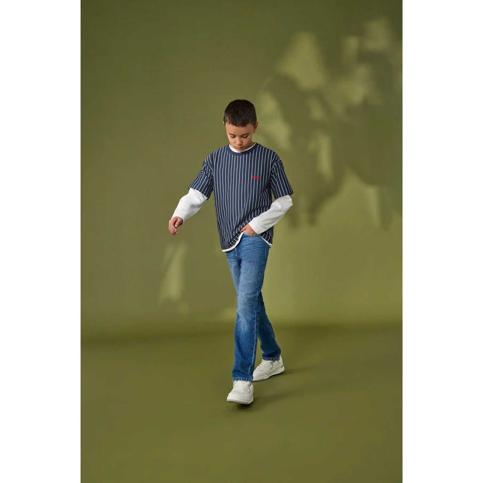 Medium Blue Denim straight fit jeans Edge - Capuchon Fashion