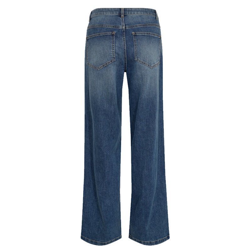 Medium Blue Denim wide fit jeans Milly - Capuchon Fashion