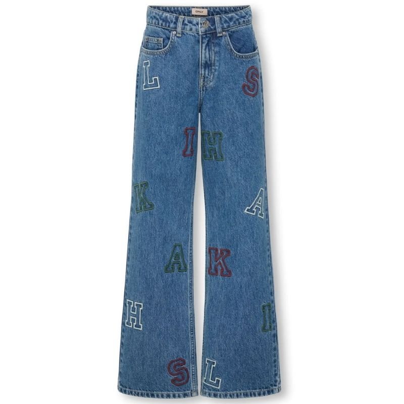 Medium Blue Denim wide jeans Juicy Letters - Capuchon Fashion