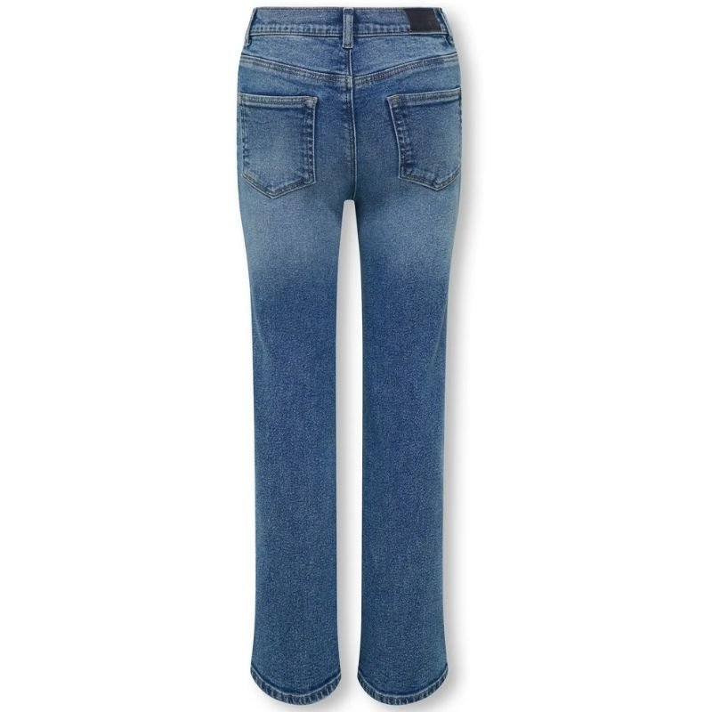 Medium Blue Denim wide jeans Juicy Rhinestones - Capuchon Fashion