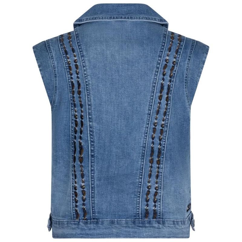 Medium Denim gilet Embroidery - Capuchon Fashion