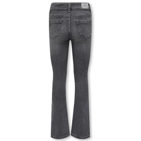 Medium Grey Denim flared jeans Blush - Capuchon Fashion