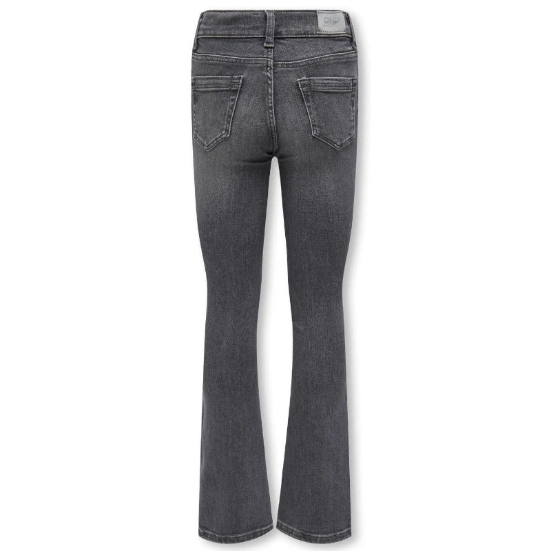 Medium Grey Denim flared jeans Blush - Capuchon Fashion