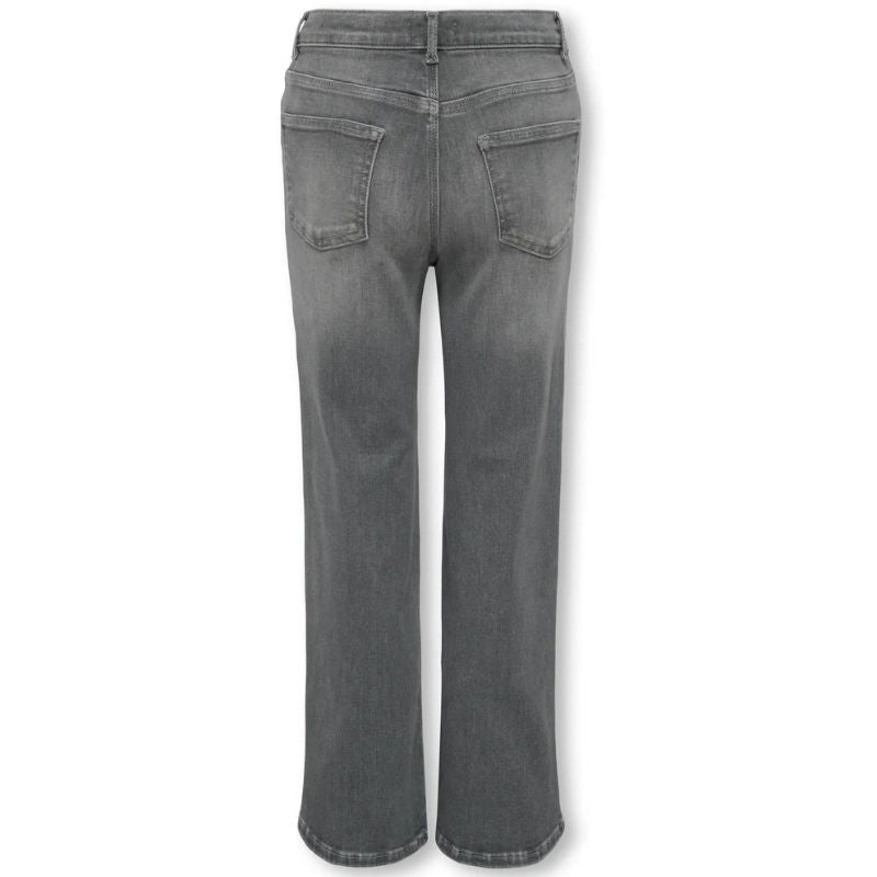 Medium Grey Denim wide jeans Madison - Capuchon Fashion