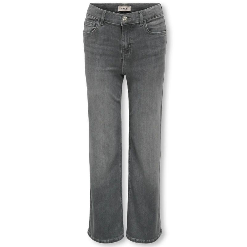 Medium Grey Denim wide jeans Madison - Capuchon Fashion