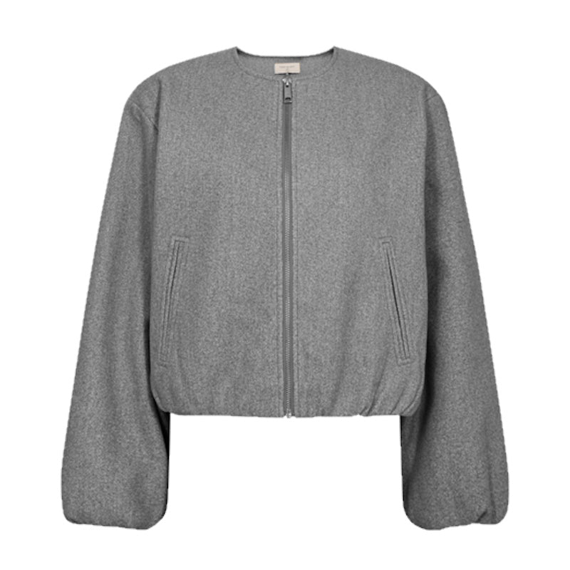 Medium Grey Melange jacket Yanna - Capuchon Fashion