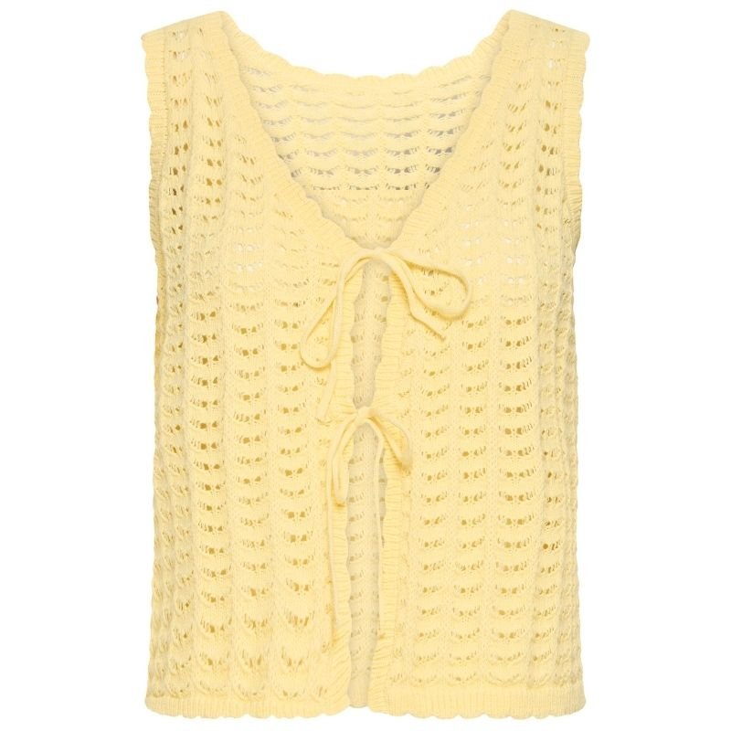 Mellow Yellow knitted waistcoat Dosia - Capuchon Fashion