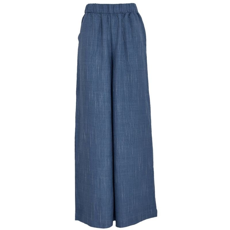 Mid Blue Denim pinstripe pantalon Gaby - Capuchon Fashion
