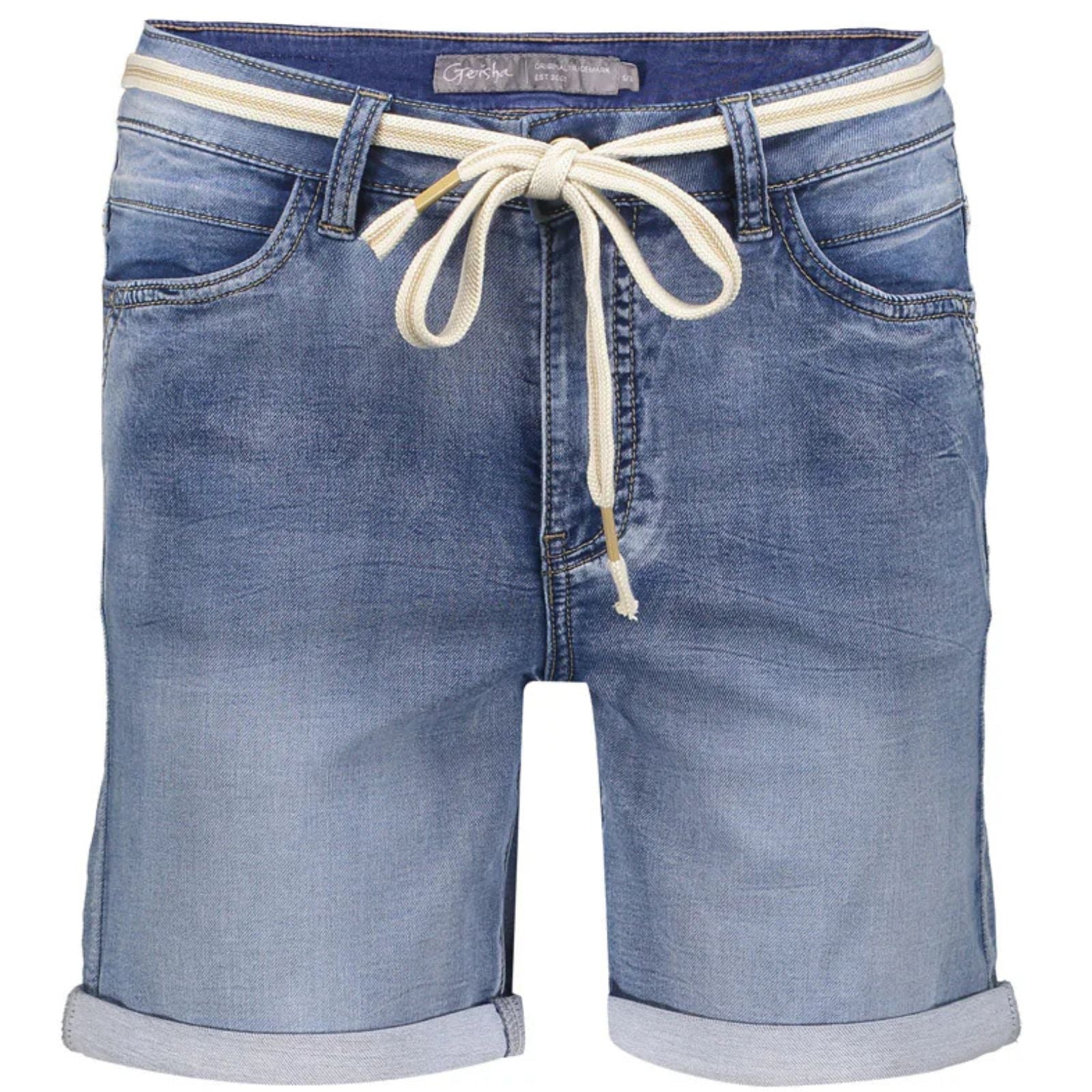 Mid Blue Denim short denim jeans Frances - Capuchon Fashion