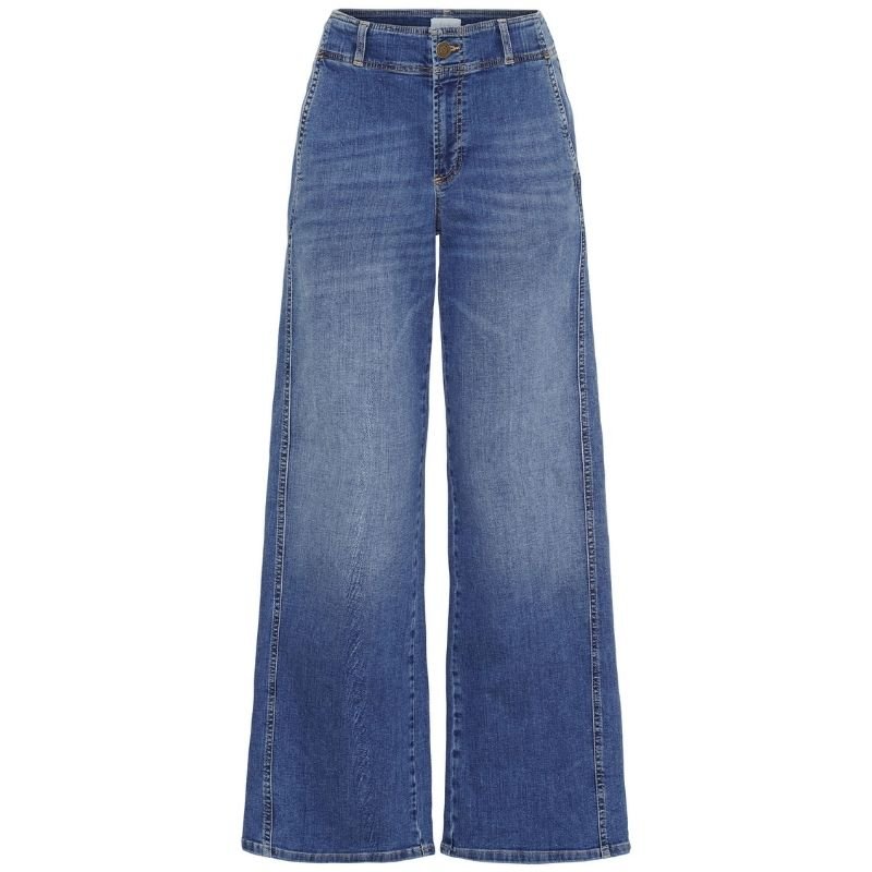 Mid Denim Wash wide fit jeans Como New - Capuchon Fashion