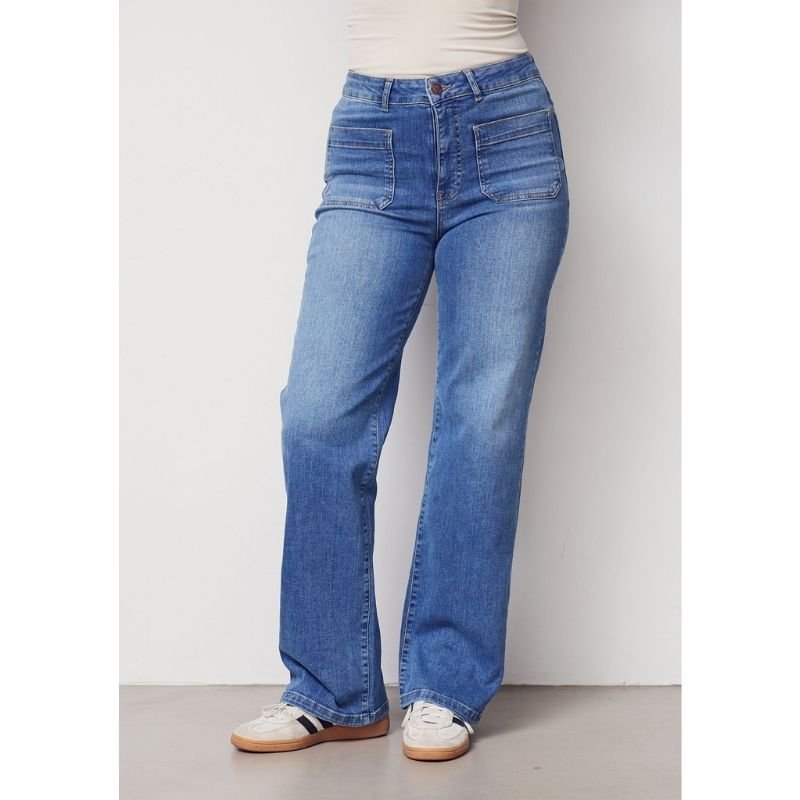 Mid Denim wide fit jeans Bologna - Capuchon Fashion