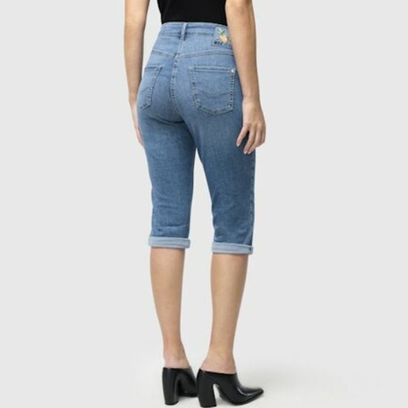 Mid Light Blue Wash capri Dream Sun - Capuchon Fashion