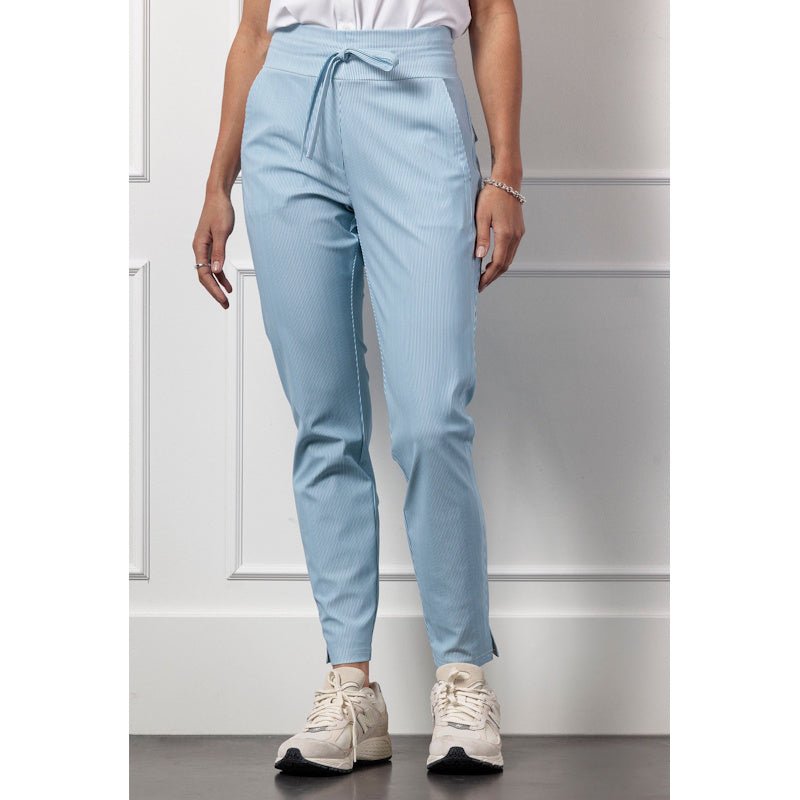 Midblue broek Startup stripe - Capuchon Fashion