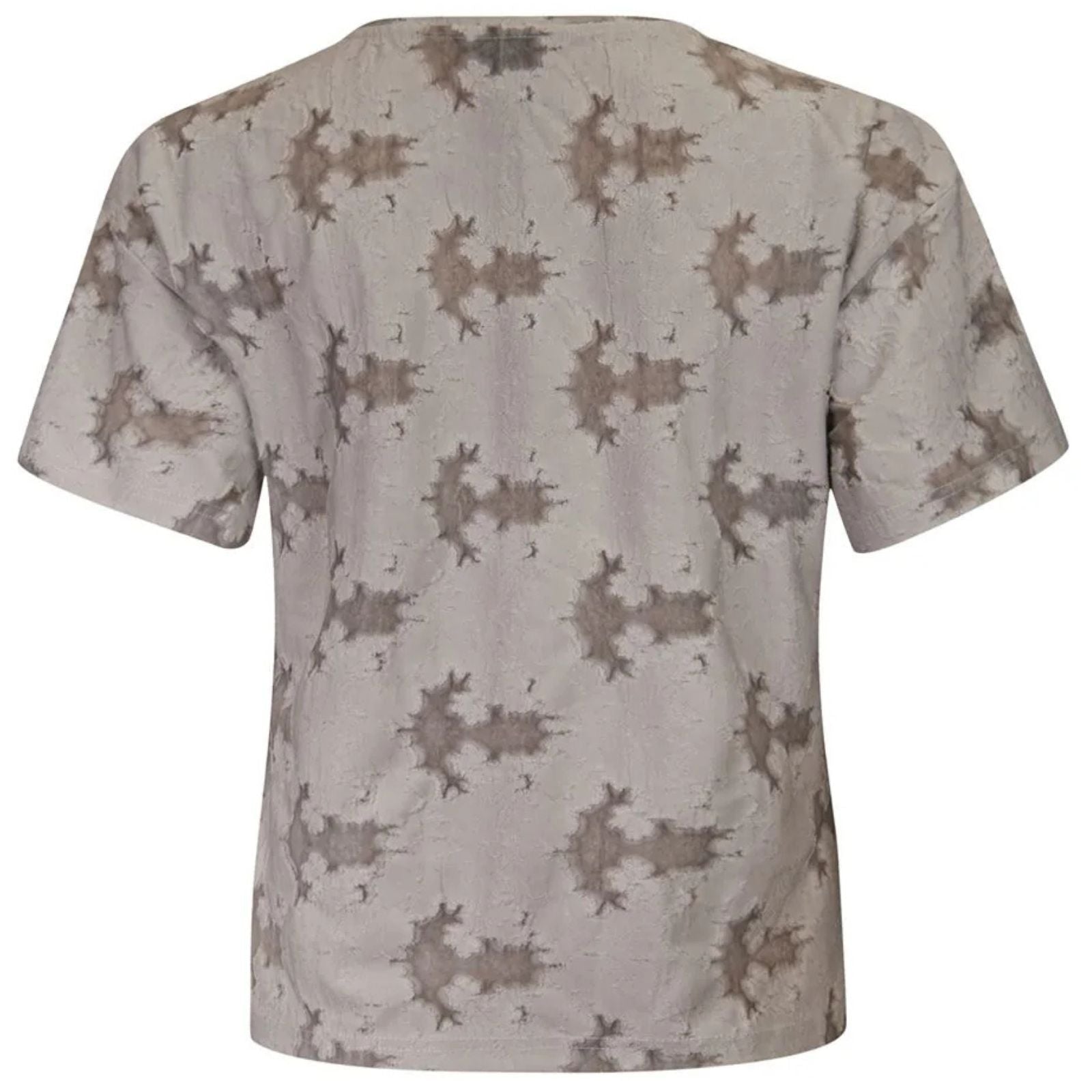 Mineral Grey flower t-shirt 613177 - Capuchon Fashion