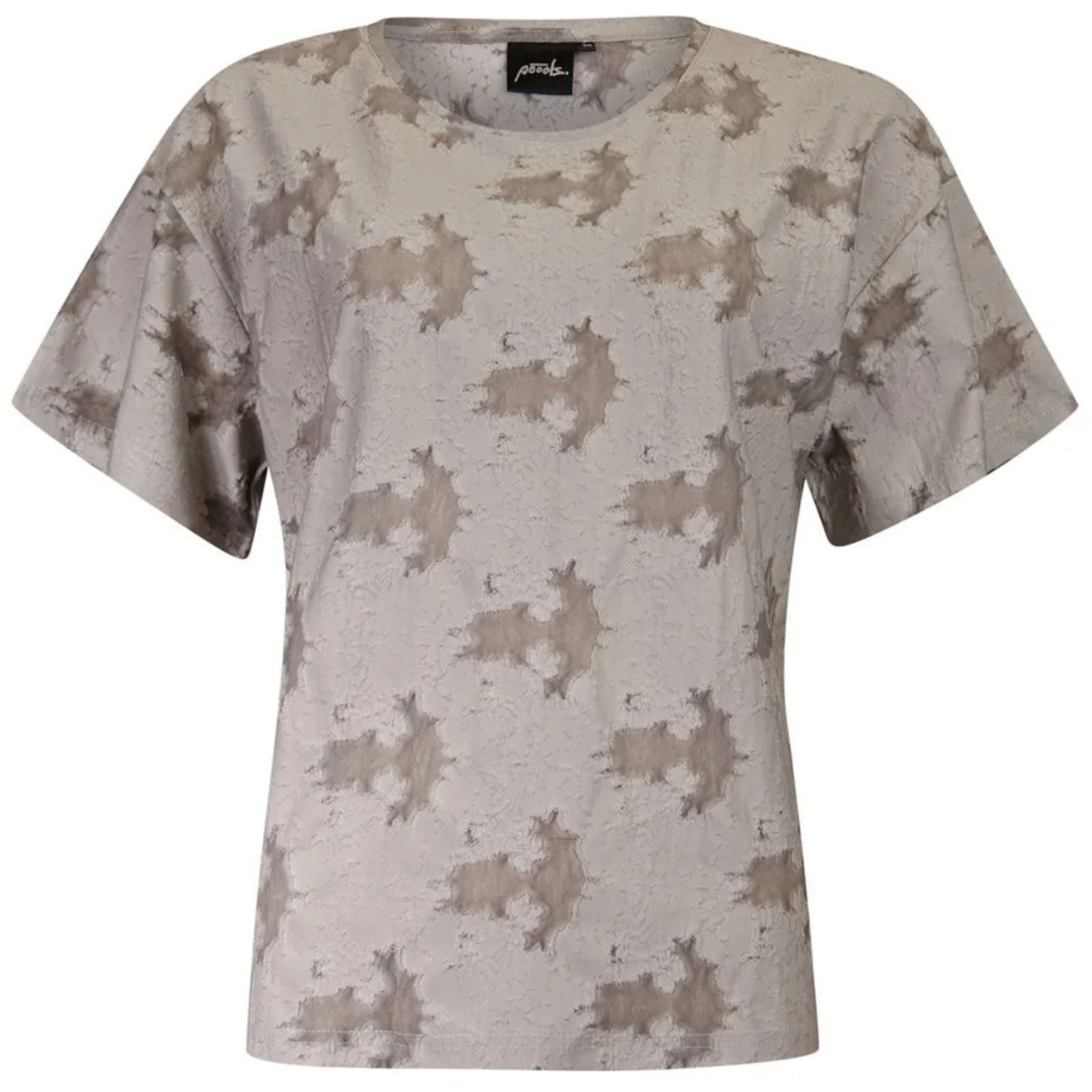 Mineral Grey flower t-shirt 613177 - Capuchon Fashion