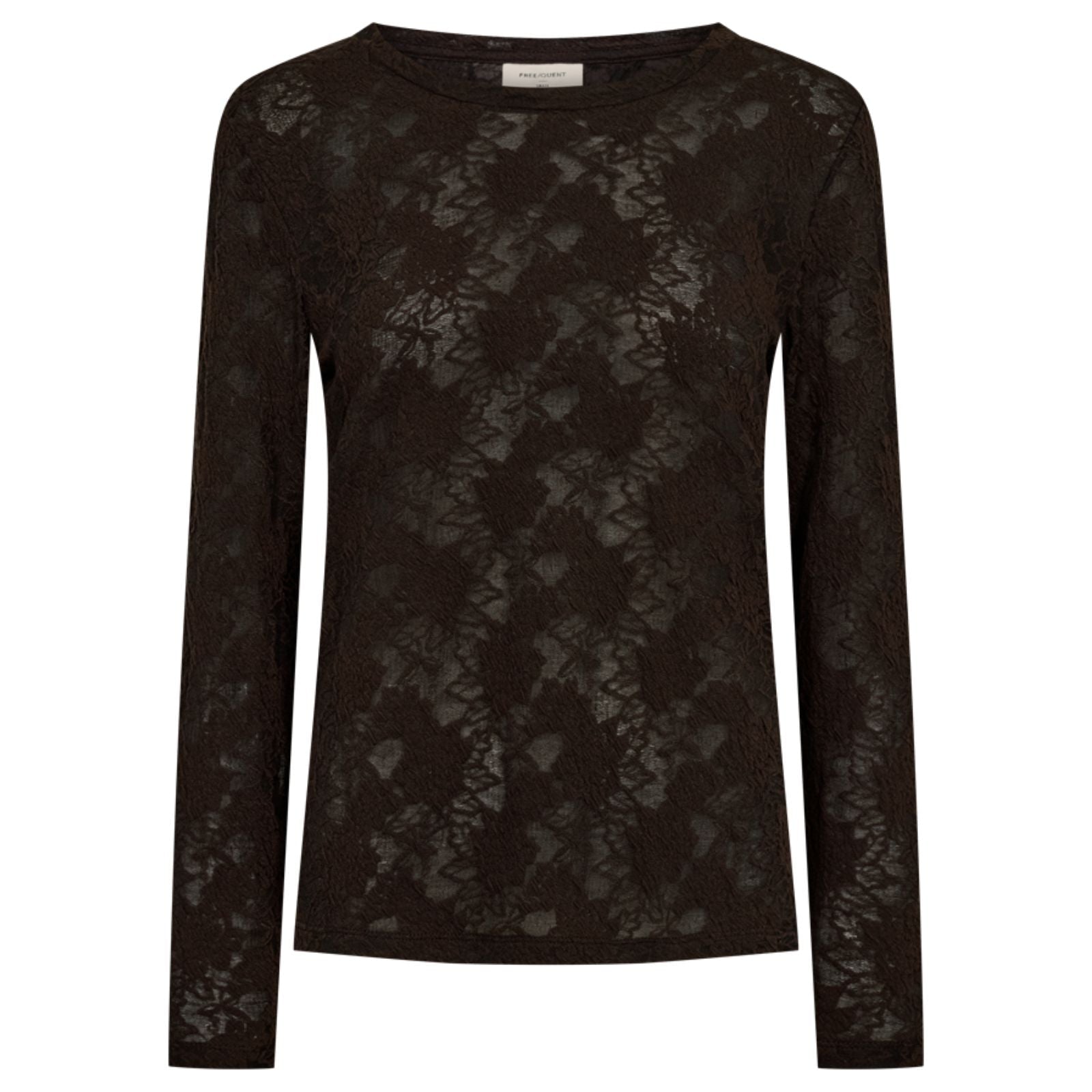 Mole bruine floral mesh top Esvia - Capuchon Fashion
