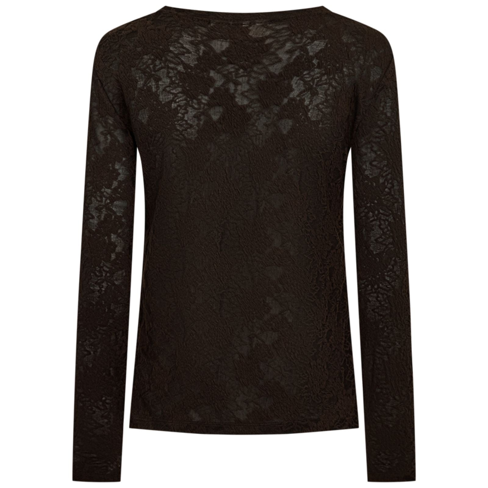 Mole bruine floral mesh top Esvia - Capuchon Fashion