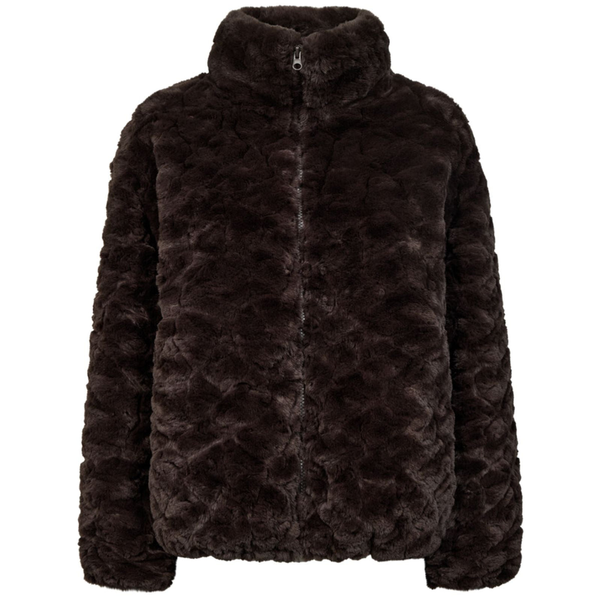 Mole curly fake fur jacket Foby - Capuchon Fashion