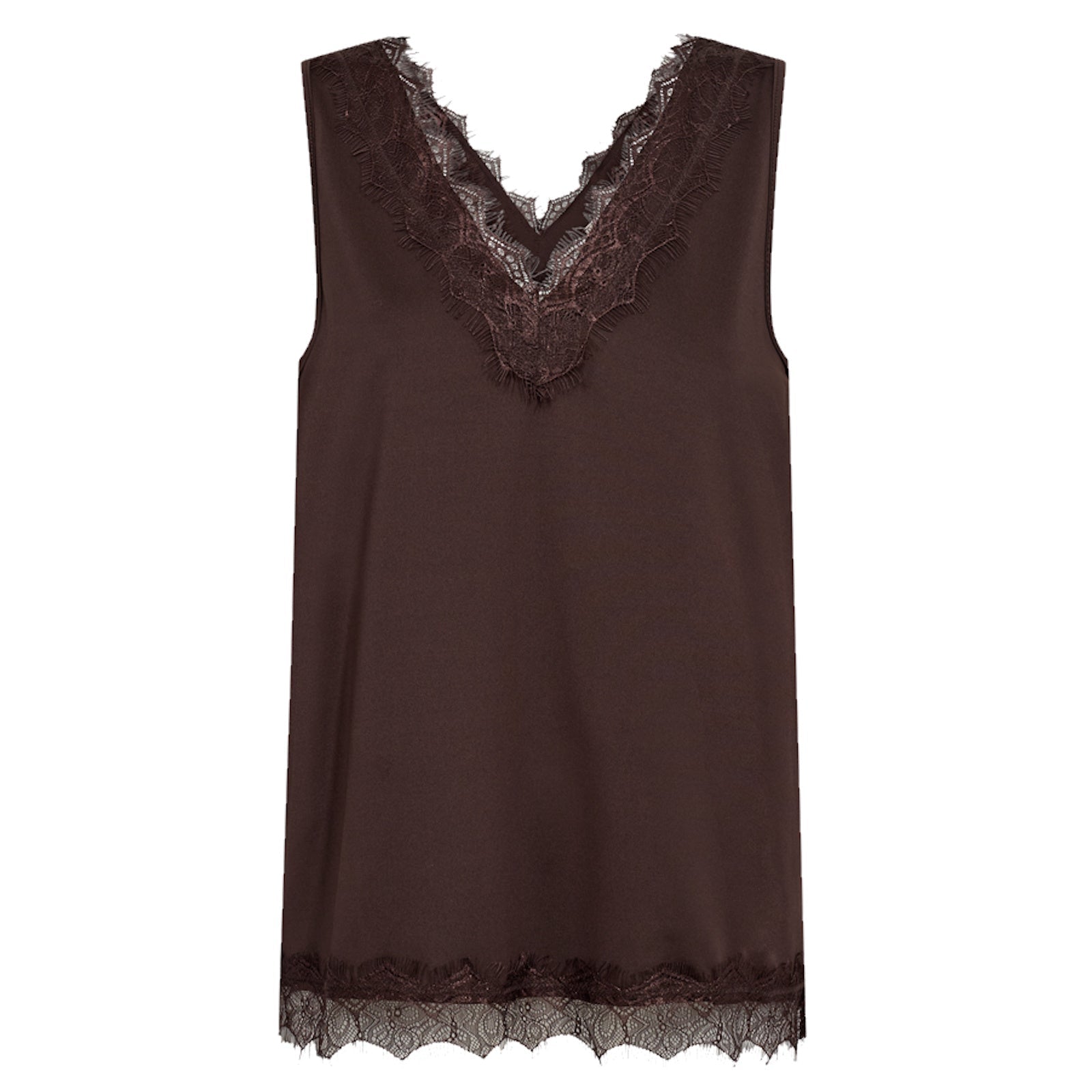 Mole mouwloze kanten v-hals top Bicco - Capuchon Fashion
