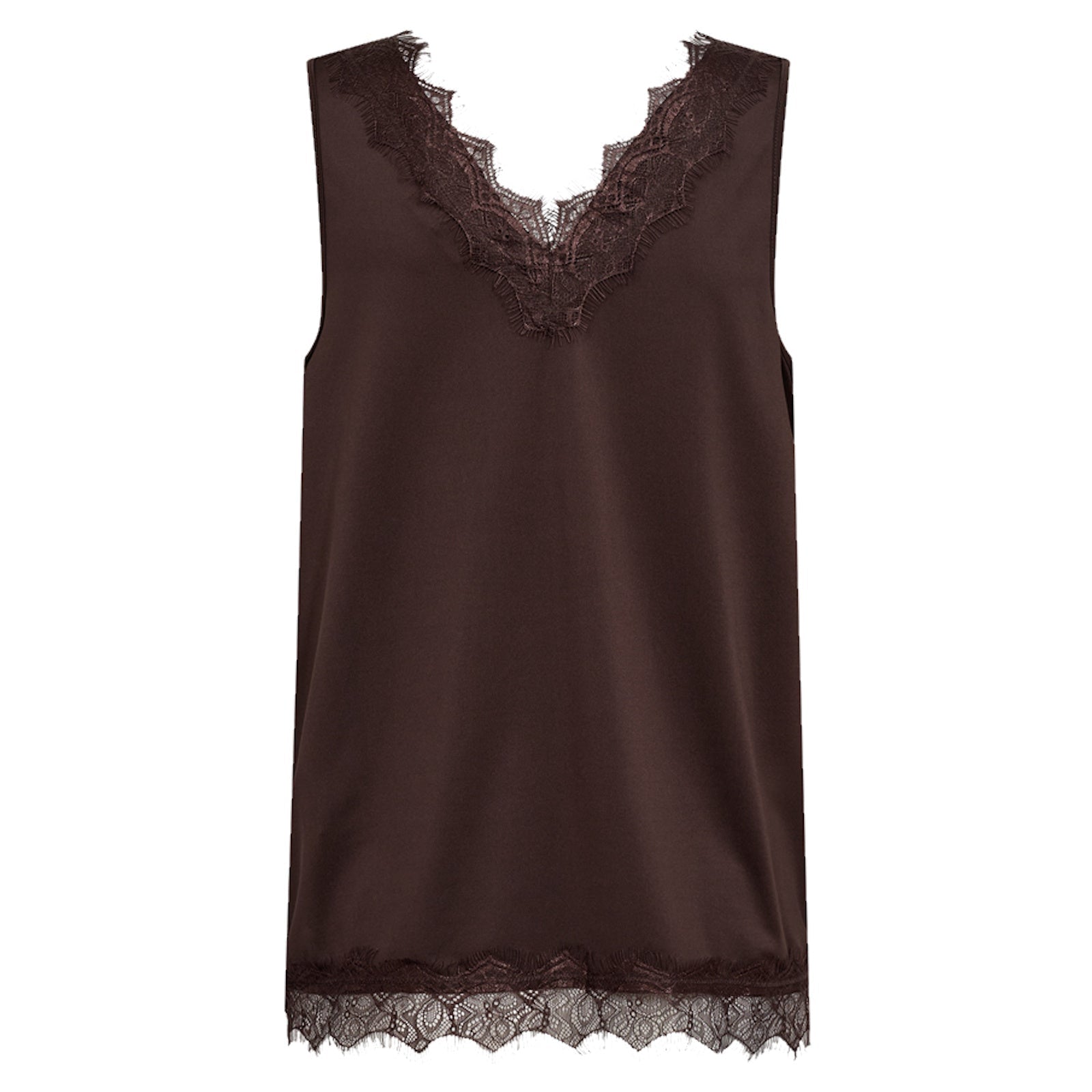 Mole mouwloze kanten v-hals top Bicco - Capuchon Fashion