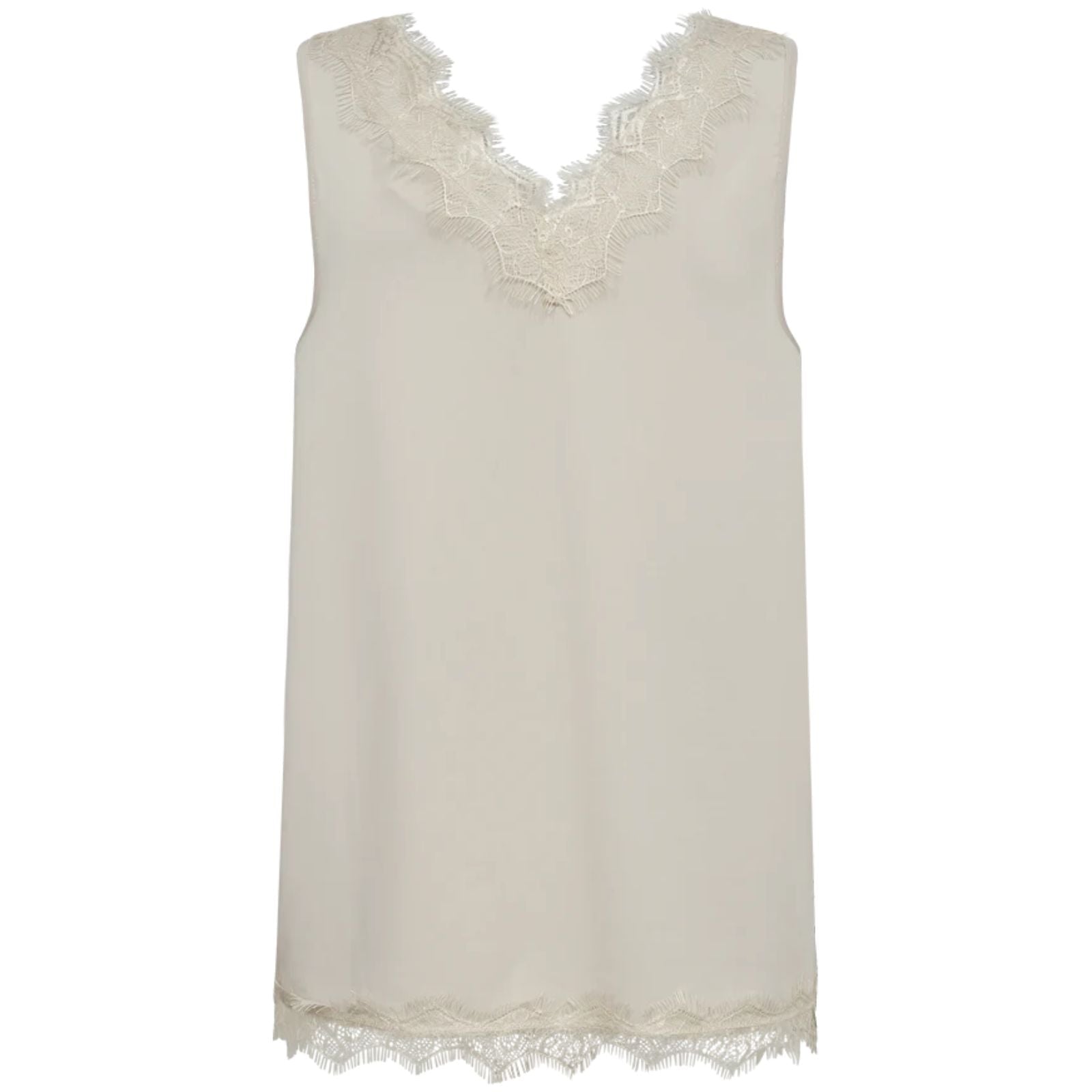 Moonbeam kanten top met brede bandjes Bicco - Capuchon Fashion