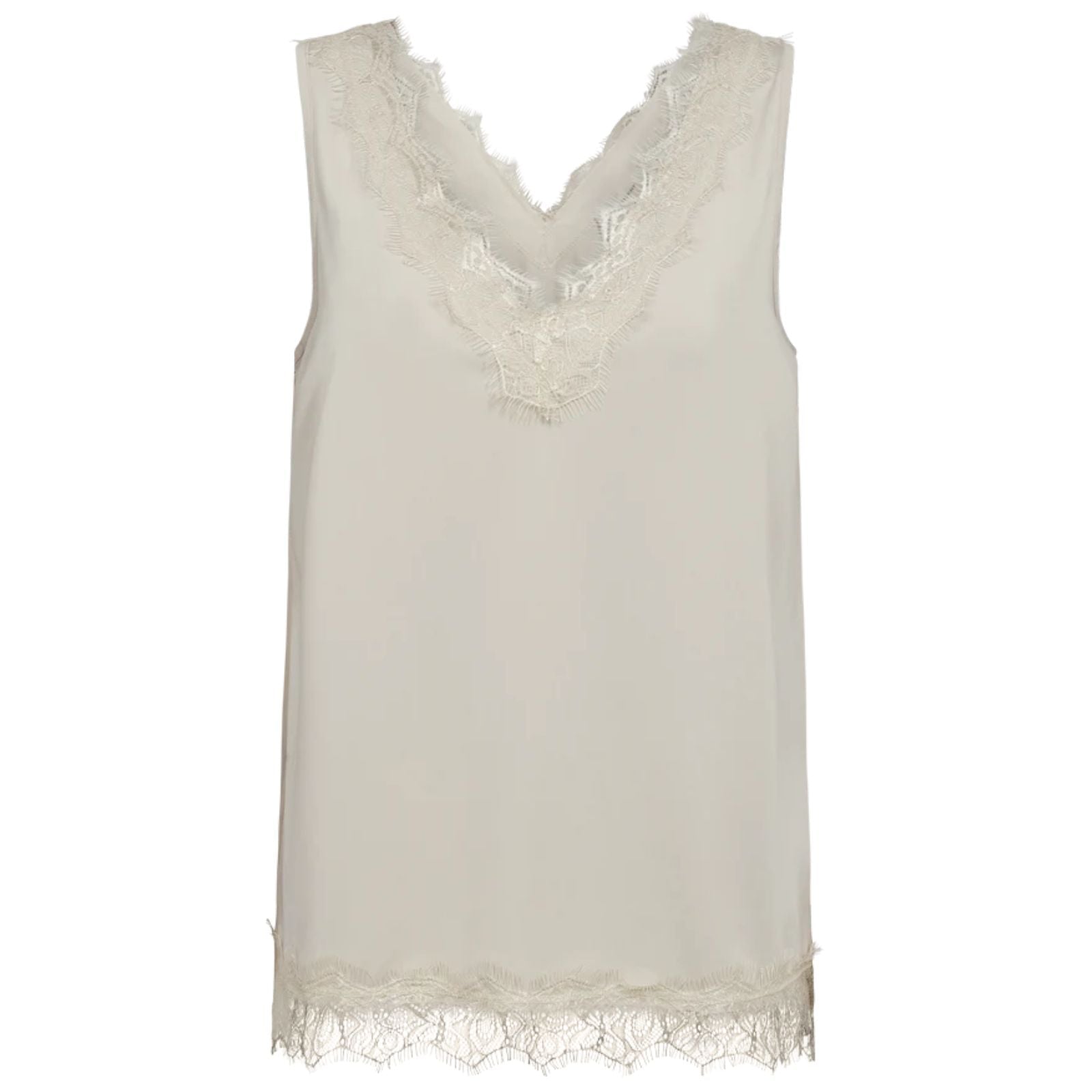 Moonbeam kanten top met brede bandjes Bicco - Capuchon Fashion