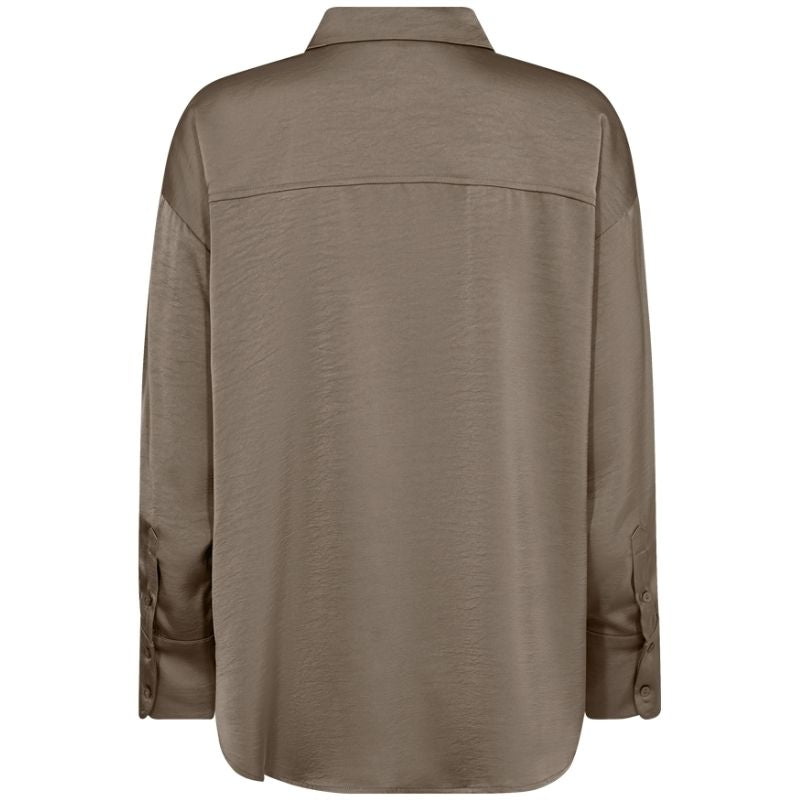 Morel bruine shiny blouse Nira - Capuchon Fashion