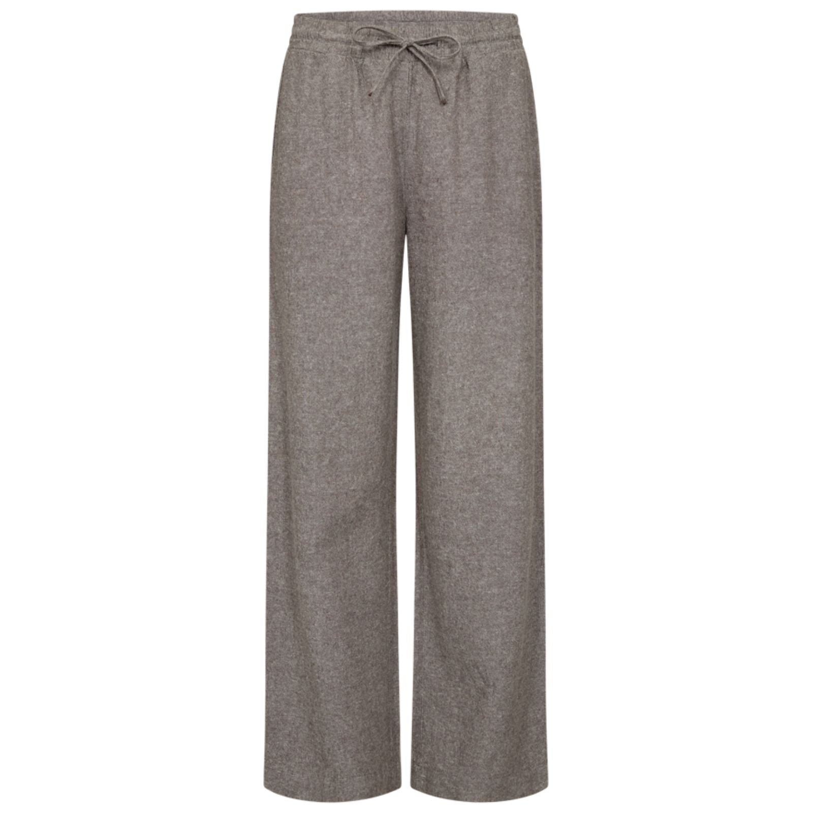 Morel Melange waistband linnen broek Lava - Capuchon Fashion